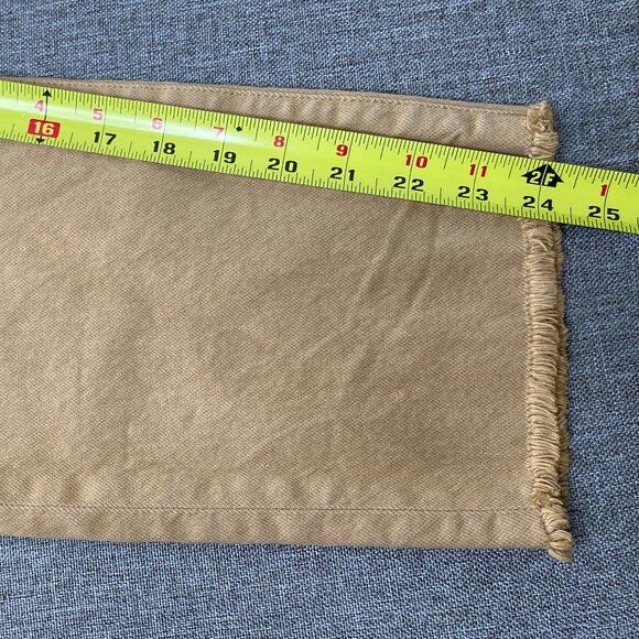 Torrid Denim Jeans Women's 14 Short High Rise Button Fly Beige Raw Hem - Picture 11 of 13